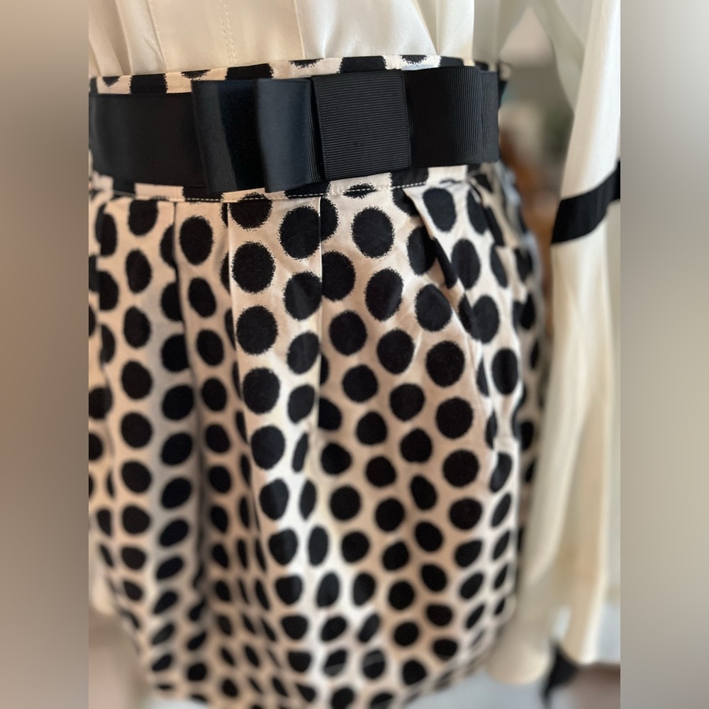 Mini polka dot dirndl skirt